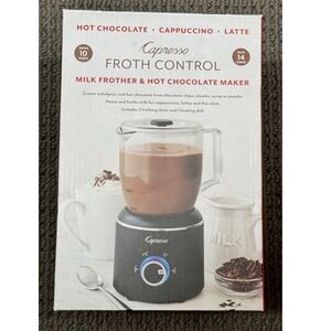 Capresso Froth Control Milk Frother Hot Chocolate Maker Black 207.01 10oz 14oz